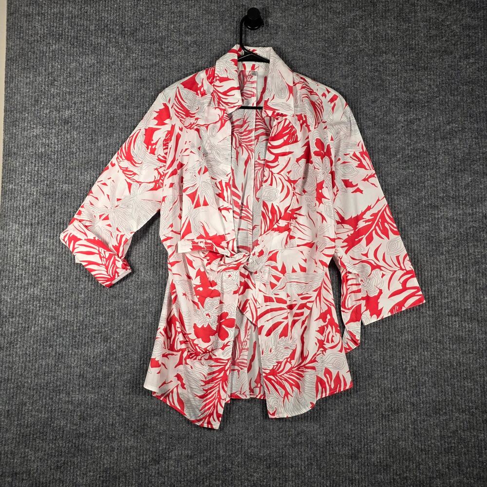 Couleur by Finley‎ NWT Tropical Print Tie Waist Jacket Topper L